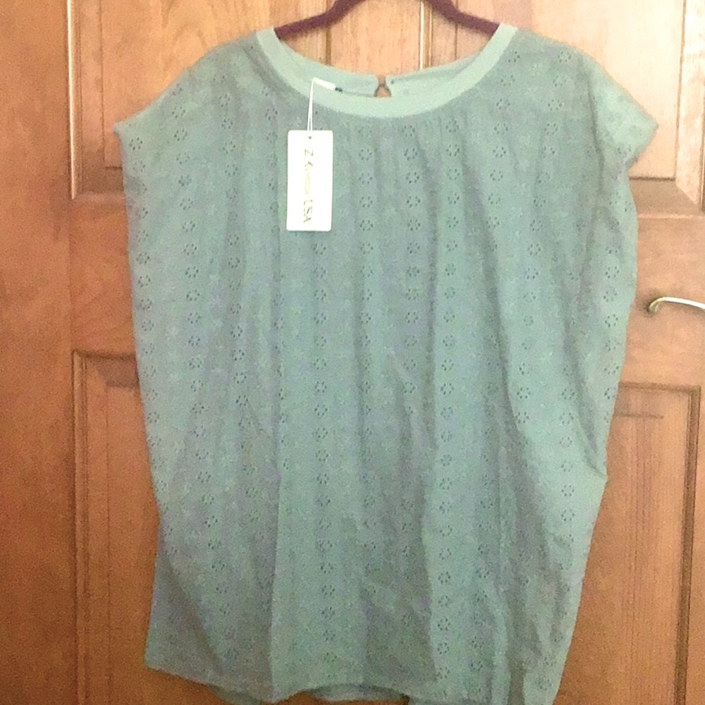Sage green. Size 3X. New with tags. Excellent condition.